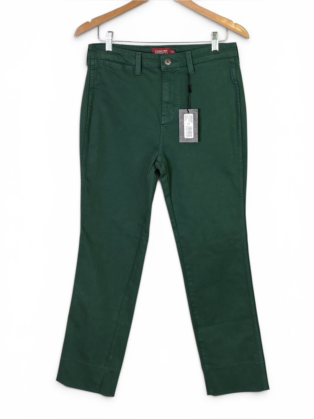 NWT Johnny Was x Sasson Sancere Straight Leg Jean Dark Sea Green Size 28 - Picture 4 of 16
